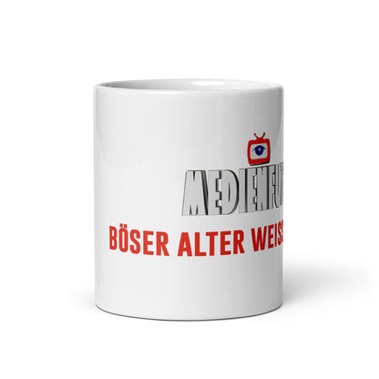 Medienfuzzi TASSE BÖSE Keramik, weiß