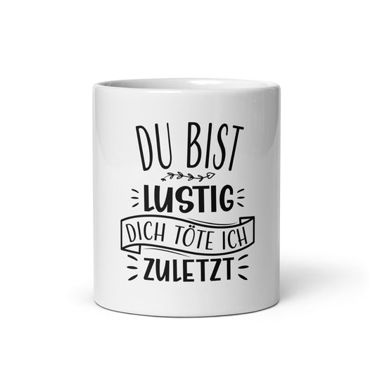 Medienfuzzi Tasse LUSTIG Keramik, weiß